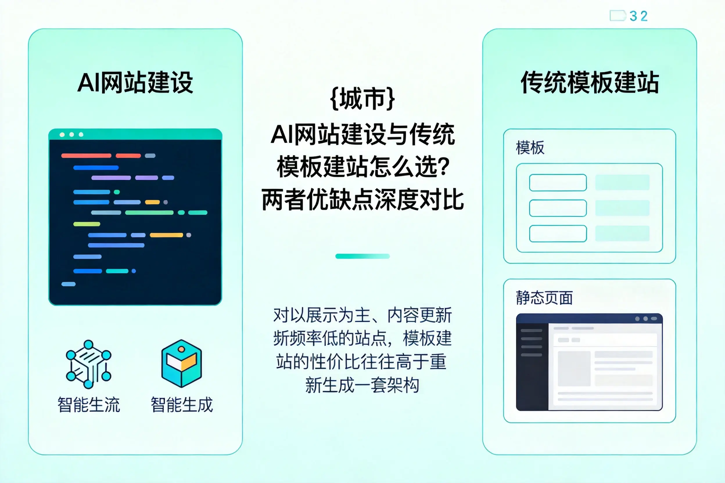 海南AI网站建设与传统模板建站怎么选？两者优缺点深度对比