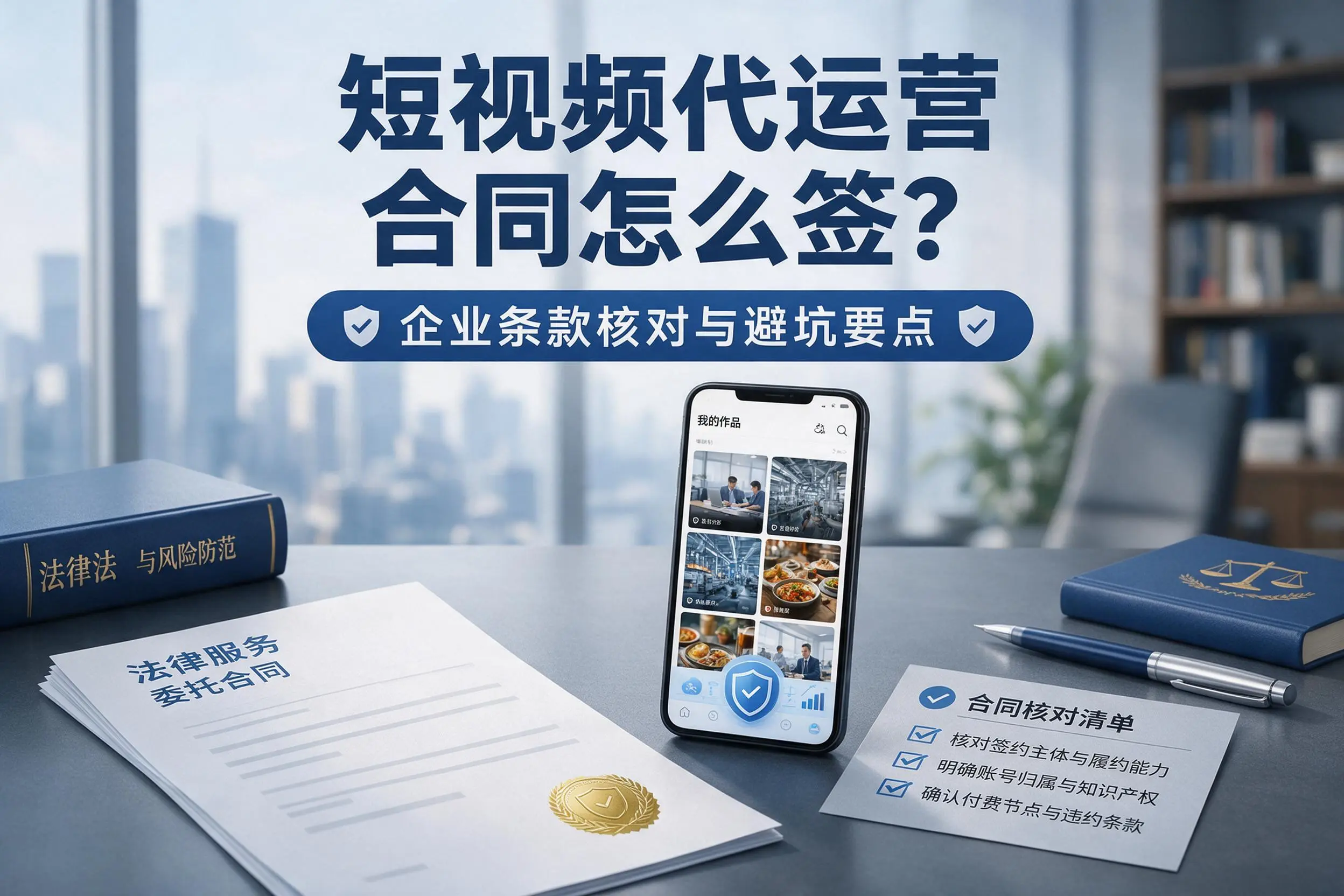 短视频代运营合同怎么签?海南企业条款核对与避坑要点