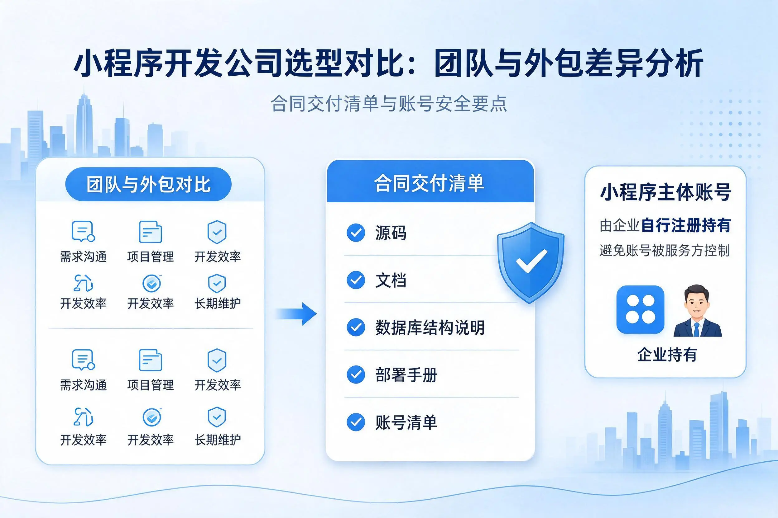 海南小程序开发公司选型对比:团队与外包差异分析
