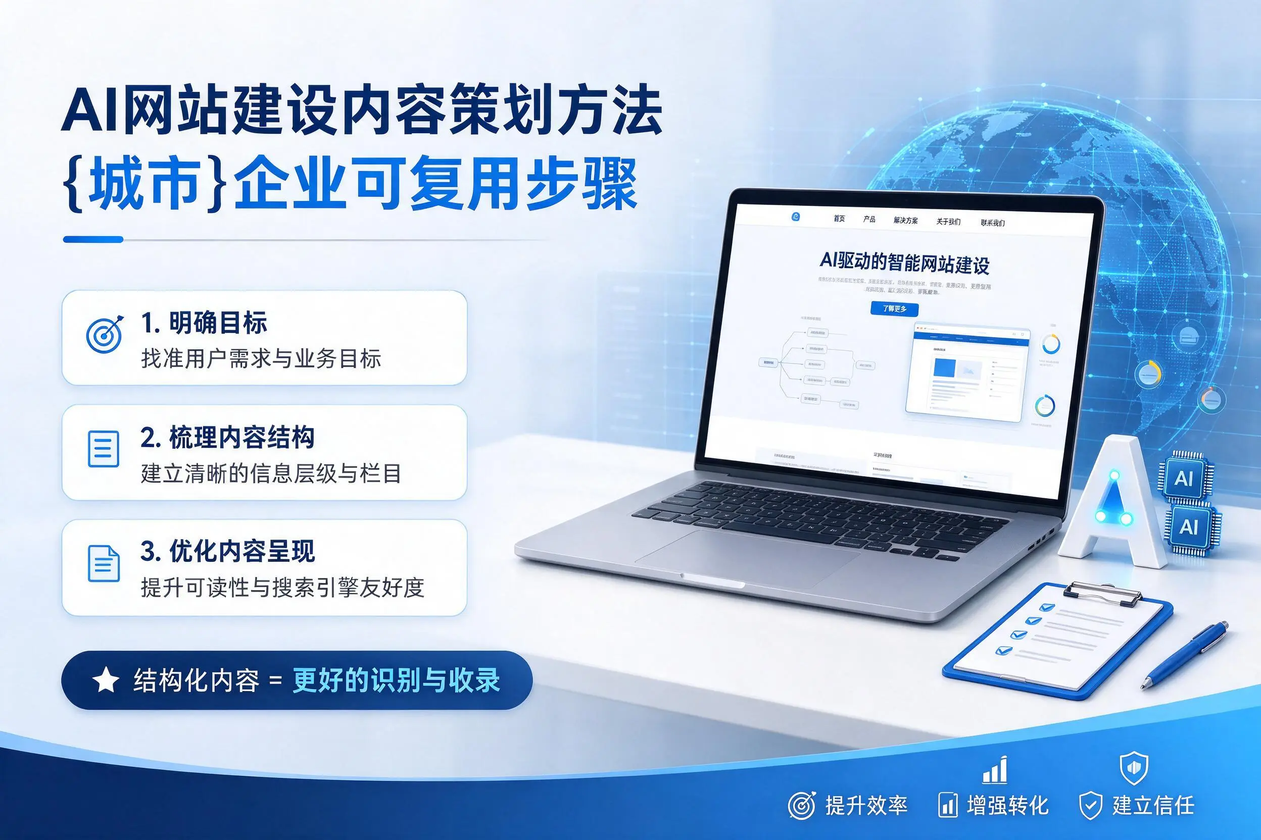 AI网站建设内容策划方法，海南企业可复用步骤