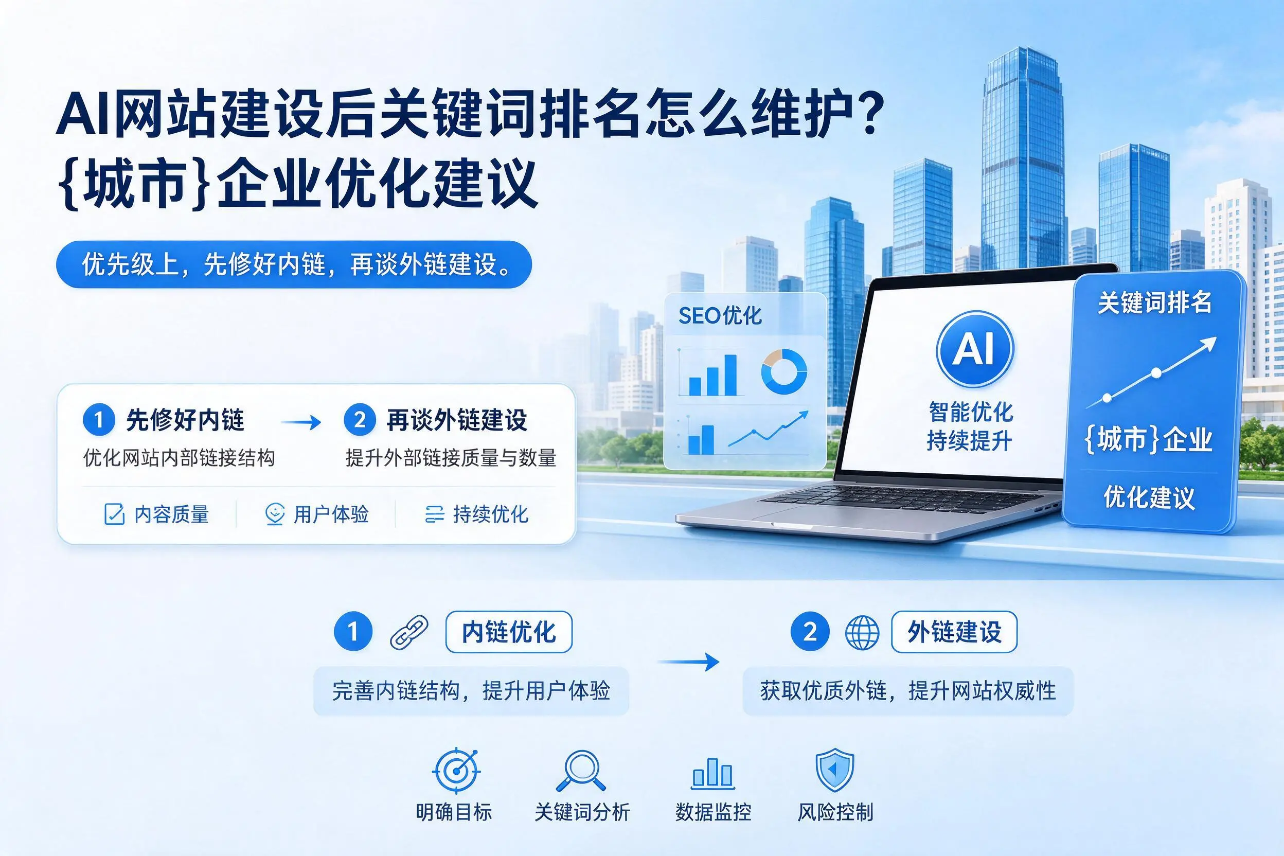 AI网站建设后关键词排名怎么维护?海南企业优化建议