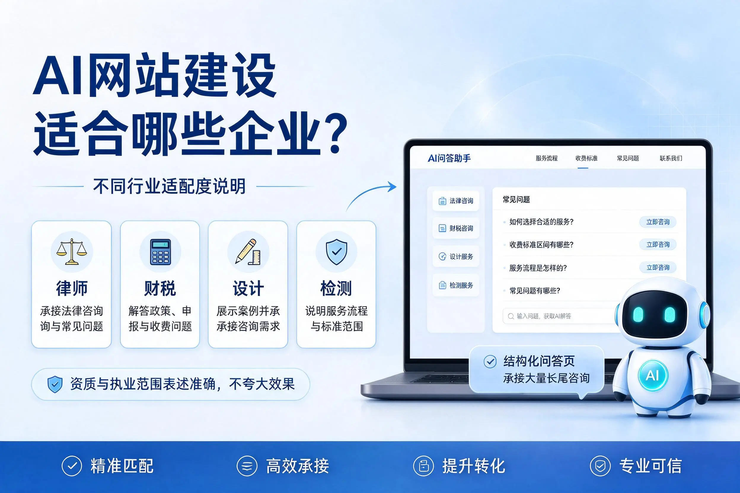 AI网站建设适合哪些企业？海南不同行业适配度说明